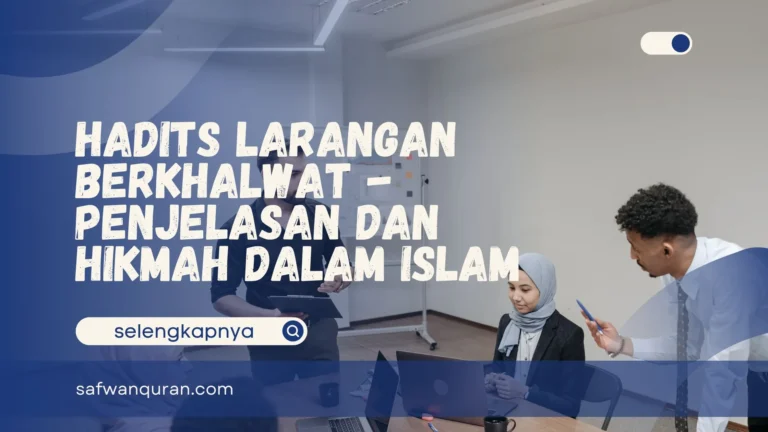 Hadits Larangan Berkhalwat