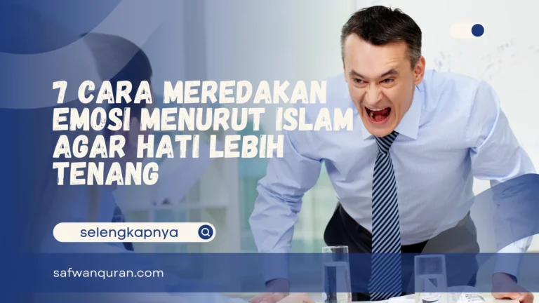 cara meredakan emosi menurut islam